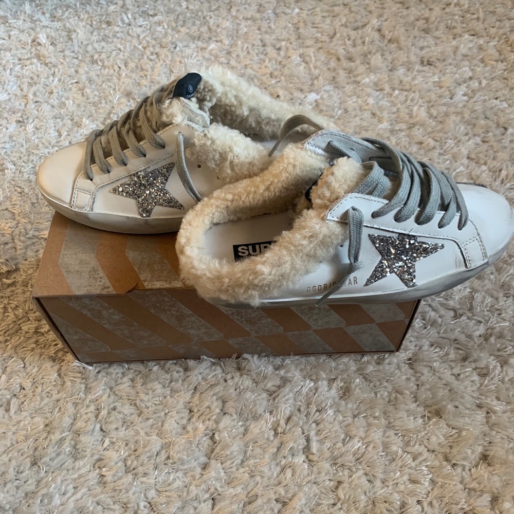 NWT Golden Goose Shearling Sabot